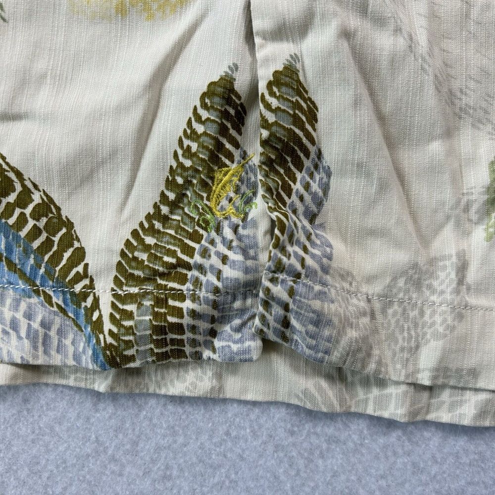Tommy Bahama Shirt Mens Large Yellow Hawaiian Floral 100% Silk Tropical Summer - Picture 5 of 8